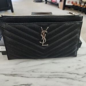 YSL Pouch Wallet Black